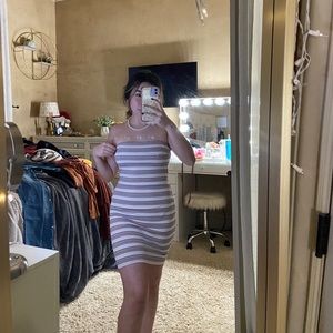 bodycon candy stripped dress